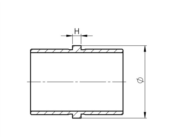 Manchon de liaison mâle/mâle pour tube Ø 42,4 mm