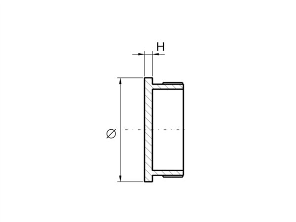 Bouchon plat de terminaison pour tube Ø 42,4 mm