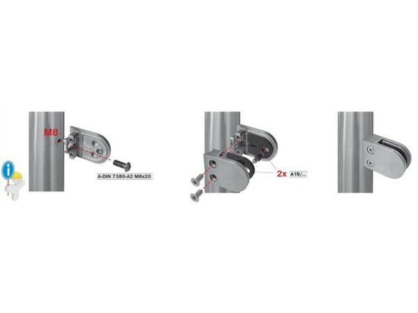 Paire de joints verre ép 6.76 mm pour pince 50 x 40 mm