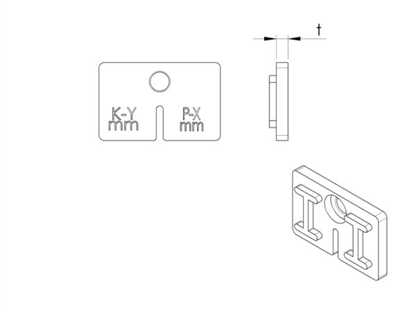 Paire de joints verre ép 8.76 mm pour pince 45 x 45 mm