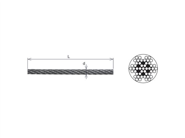 Rouleau de câble inox Ø 3 à 6 mm L 25 m | L 50 m | L 100 m