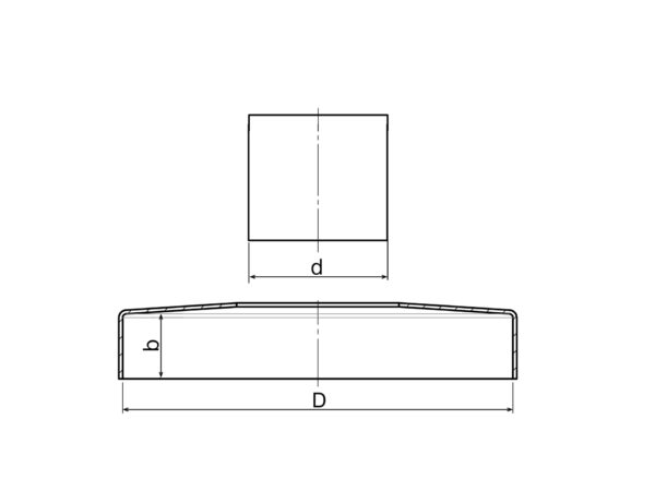 Cache platine Ø 103 mm pour tube Ø 42,4 mm