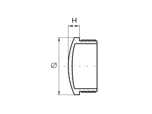 Bouchon de terminaison pour tube Ø 42,4 mm