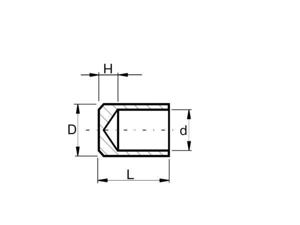 Bouchon plat de terminaison pour lisse Ø 12 mm