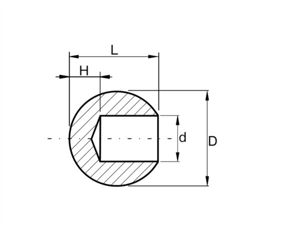 Bouchon sphère de terminaison pour lisse Ø 12 mm