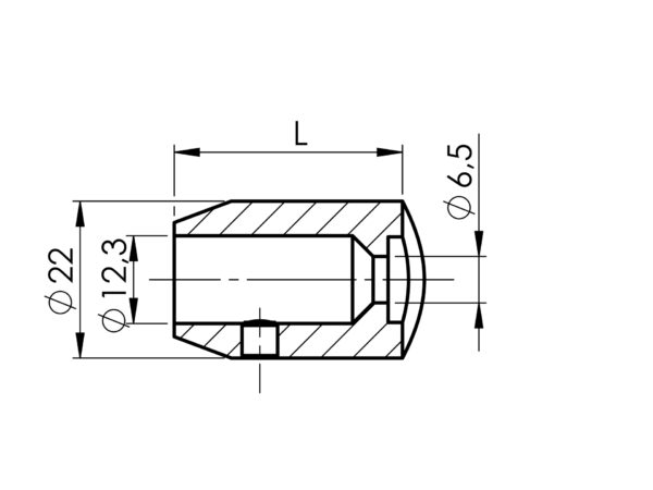 Support fixation axiale pour lisse Ø 12 mm sur tube Ø 42,4 mm