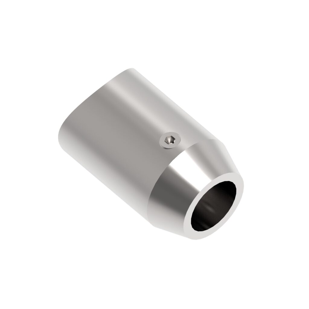 Support fixation axiale pour lisse Ø 12 mm sur tube Ø 42,4 mm