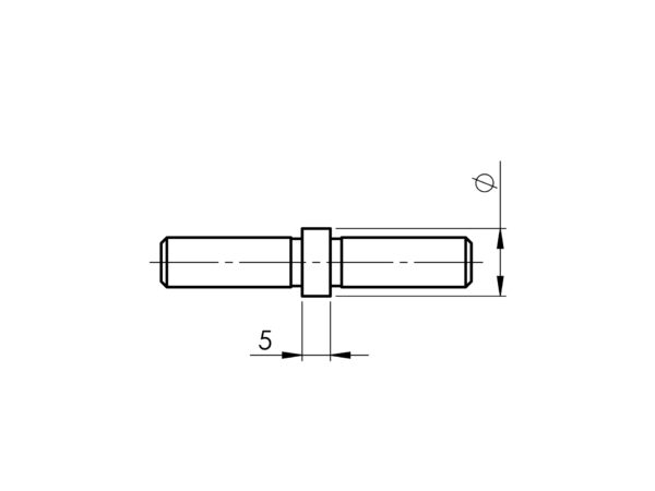 Manchon de liaison mâle/mâle pour lisse Ø 12 mm