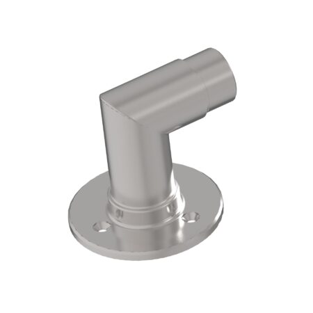 Platine coudée 90° fixation en applique pour tube Ø42,4 mm