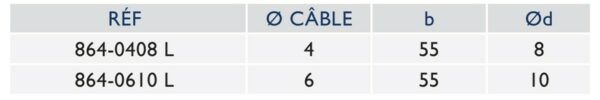 Douille intermédiaire | Ø câble 4 - 6 mm| 55 mm