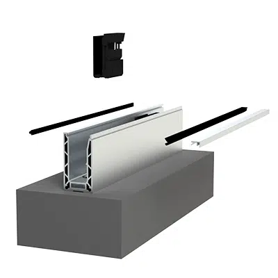 Profil rail pose sol EKS-30 pour garde-corps tout verre – Image 2