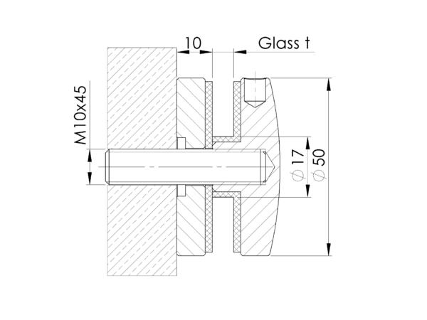 Adaptateur pour verre inox PVD Titane – Image 2