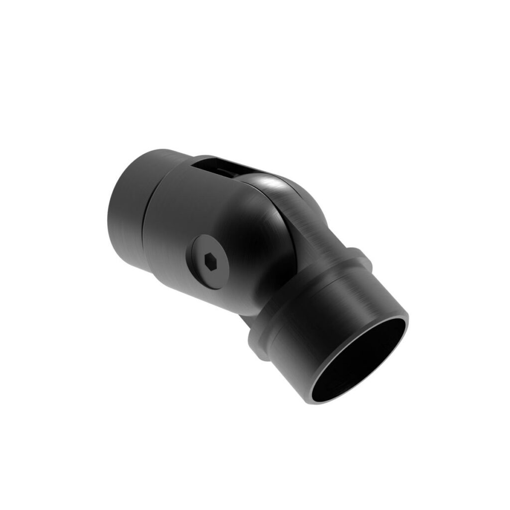 Cardan articulé inox PVD Titane mâle/mâle pour tube Ø 42,4 mm